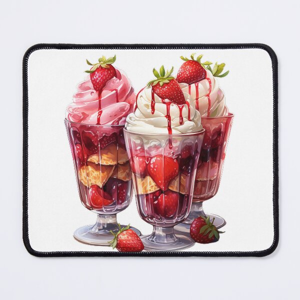Item preview, Sweet Indulgence – Strawberry Shortcake in Glasses Dessert Art designed and sold by SellingWSarah17.
