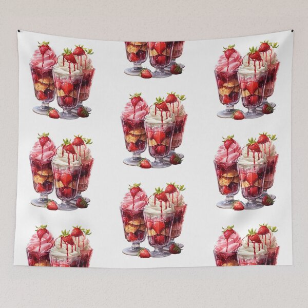 Item preview, Sweet Indulgence – Strawberry Shortcake in Glasses Dessert Art designed and sold by SellingWSarah17.