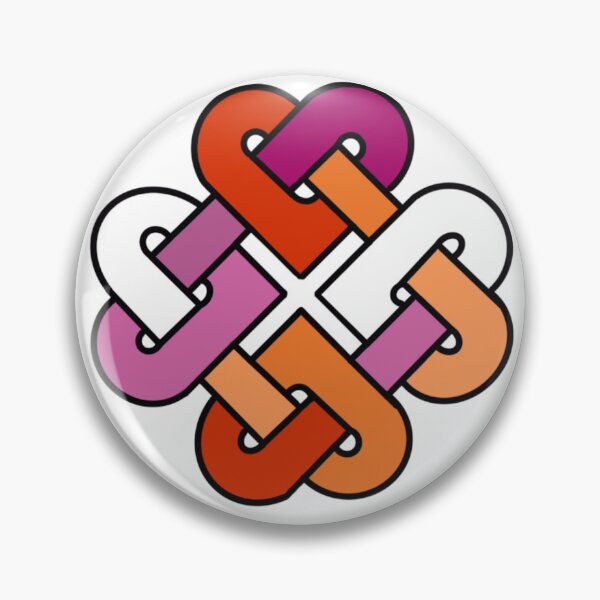 Item preview, Celtic Quarter Heart Pride Knot - Lesbian Color Block designed and sold by cjo582.