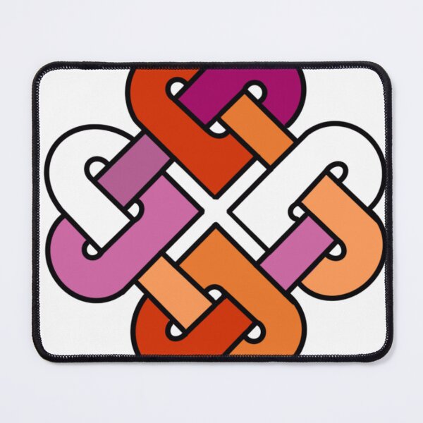 Item preview, Celtic Quarter Heart Pride Knot - Lesbian Color Block designed and sold by cjo582.