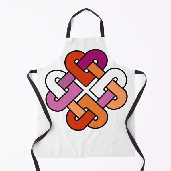 Item preview, Celtic Quarter Heart Pride Knot - Lesbian Color Block designed and sold by cjo582.