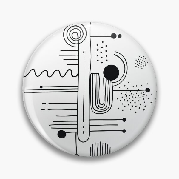Item preview, Geometric Abstract Line Design – Symmetric Monochrome Art designed and sold by Artinel.