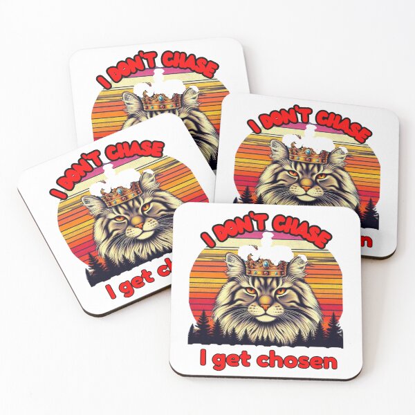Item preview, Cat King Retro Sunset - I Don't Chase, I'm Chosen designed and sold by JenniferCreaArte .