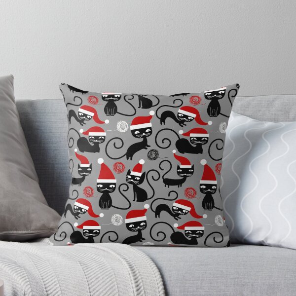 Item preview,  gray christmas santa cats  designed and sold by Gossip Rag.