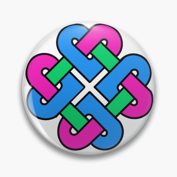 Item preview, Celtic Quarter Heart Pride Knot - PolySexual Color Block Variant designed and sold by cjo582.