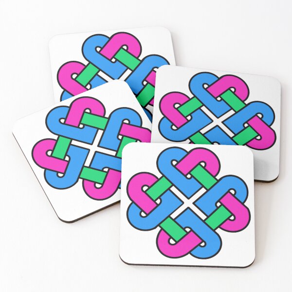 Item preview, Celtic Quarter Heart Pride Knot - PolySexual Color Block Variant designed and sold by cjo582.
