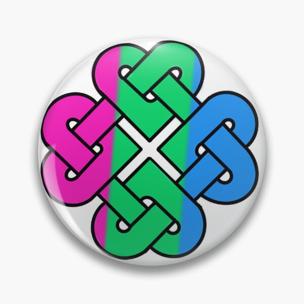Item preview, Celtic Quarter Heart Pride Knot - Polysexual Variant designed and sold by cjo582.