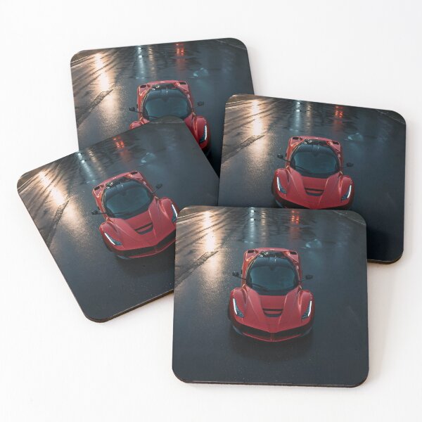 Item preview, red hypercar top view in light rain with reflective lights designed and sold by amithachapa.
