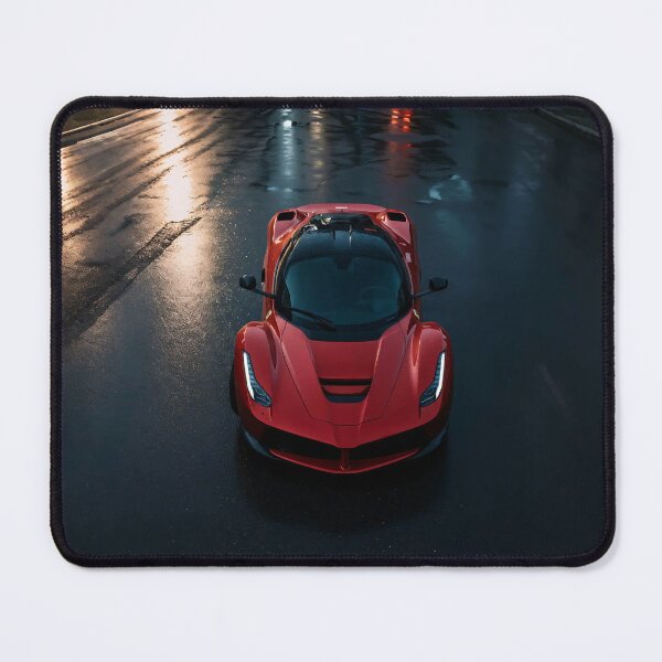 Item preview, red hypercar top view in light rain with reflective lights designed and sold by amithachapa.