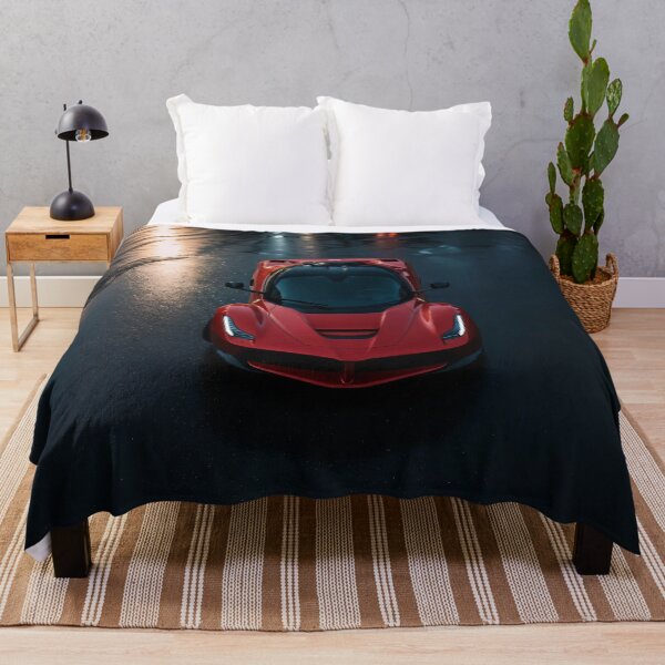 Item preview, red hypercar top view in light rain with reflective lights designed and sold by amithachapa.