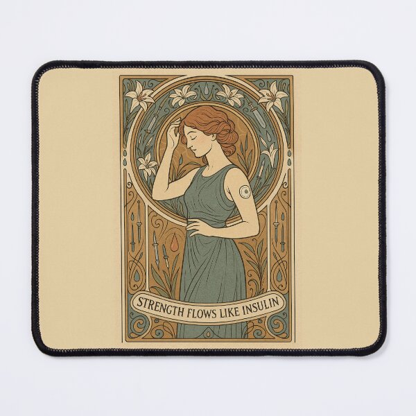 Item preview, Strength Flows Like Insulin – Art Nouveau Diabetes Awareness designed and sold by Lacritsa .