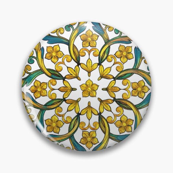 Aperçu de l'œuvre Mandala floral doré créée et vendue par Anas Arts.