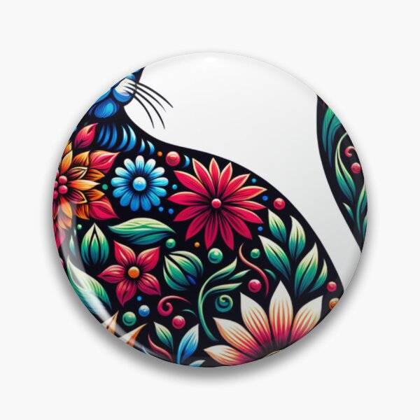 Item preview, Beautiful cat image filled with flowers designed and sold by Quantum Ink Designs.
