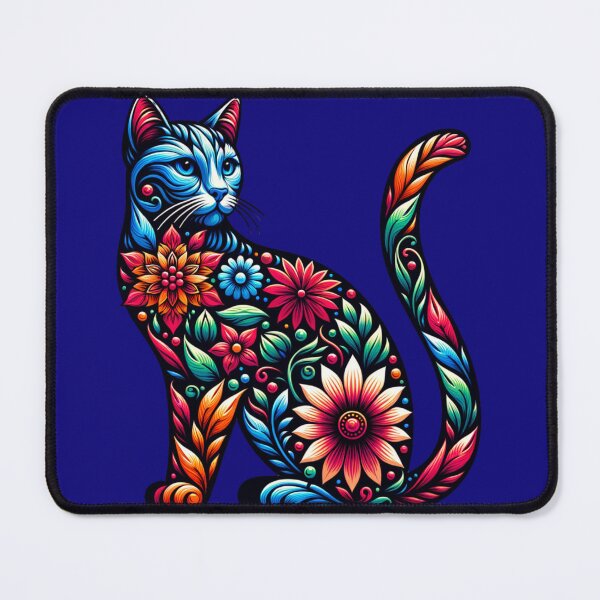 Item preview, Beautiful cat image filled with flowers designed and sold by Quantum Ink Designs.