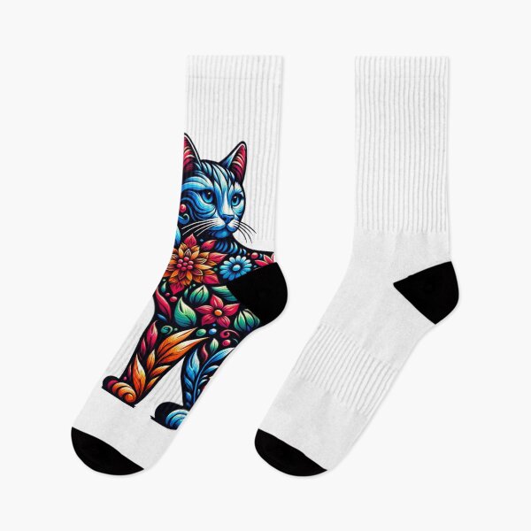 Item preview, Beautiful cat image filled with flowers designed and sold by Quantum Ink Designs.