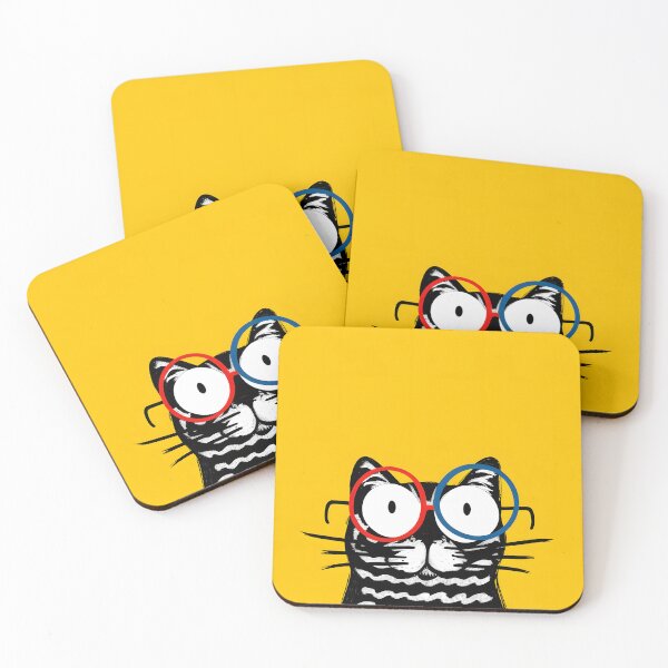 Item preview, Cat with glasses designed and sold by disturbedrod.