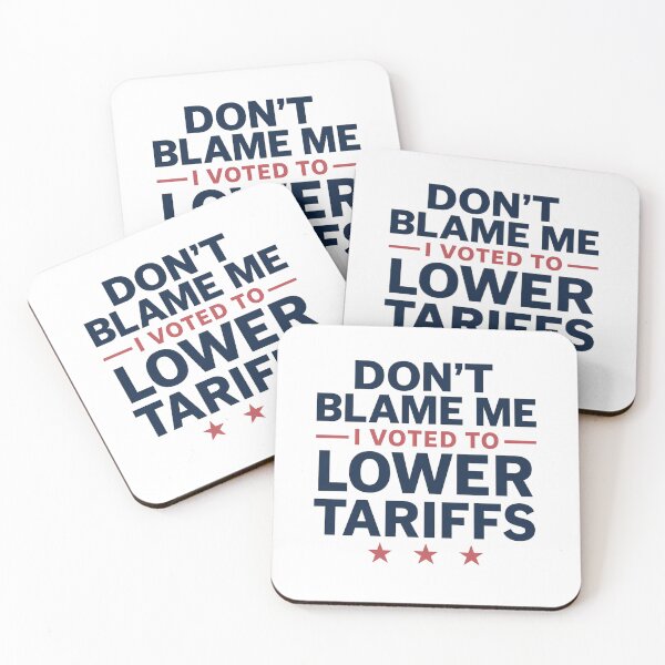 Item preview, Don’t Blame Me I Voted to Lower Tariffs – Retro Political Satire Shirt designed and sold by damiang.