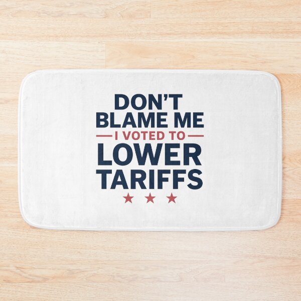 Item preview, Don’t Blame Me I Voted to Lower Tariffs – Retro Political Satire Shirt designed and sold by damiang.