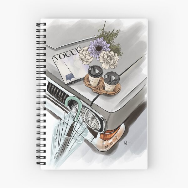 Item preview, Vintage Car, coffee & flowers  designed and sold by aviewwithink.