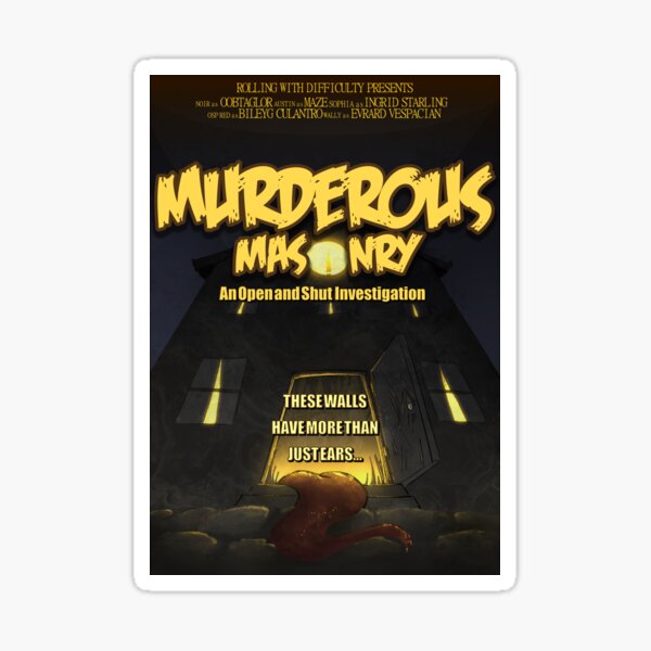 Item preview, Murderous Masonry Movie Poster designed and sold by RWDPodcast.