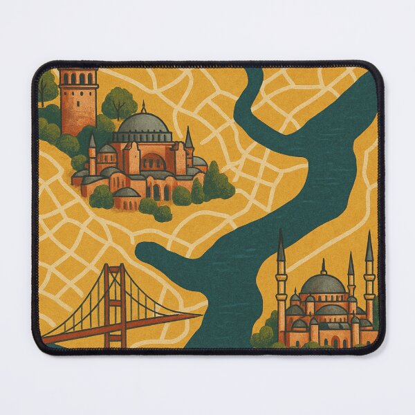 Item preview, Illustrated Istanbul Map with Iconic Landmarks designed and sold by Places On Earth.