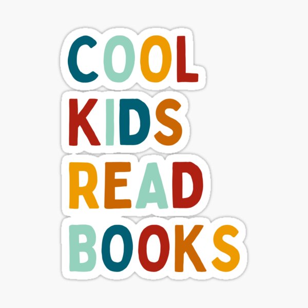 Item preview, Cool Kids Read Books multicolor typography artwork designed and sold by Whistle-and-Co.
