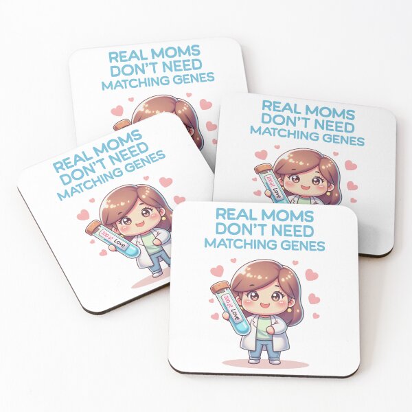 Item preview, Real Moms Don’t Need Matching Genes Adoptive Mom designed and sold by KZbubble.