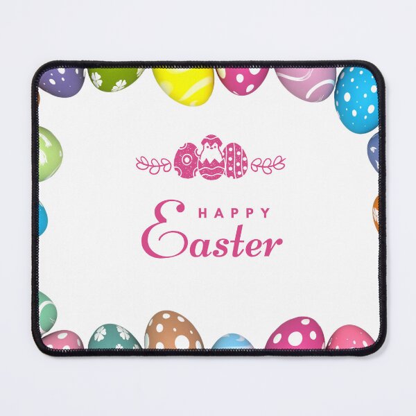 Item preview, Colorful Easter Eggs Frame with Greeting designed and sold by Haven-Sticker.