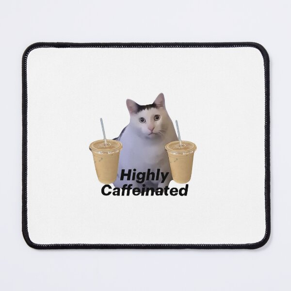 Item preview, Highly caffeinated iced coffee cat designed and sold by brendaesmee.
