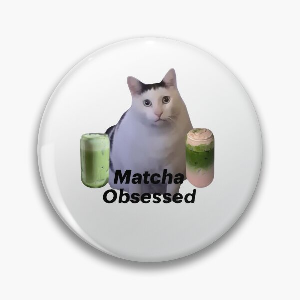 Item preview, Matcha obsessed fat cat  designed and sold by brendaesmee.