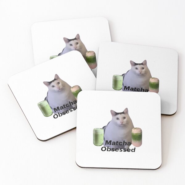 Item preview, Matcha obsessed fat cat  designed and sold by brendaesmee.