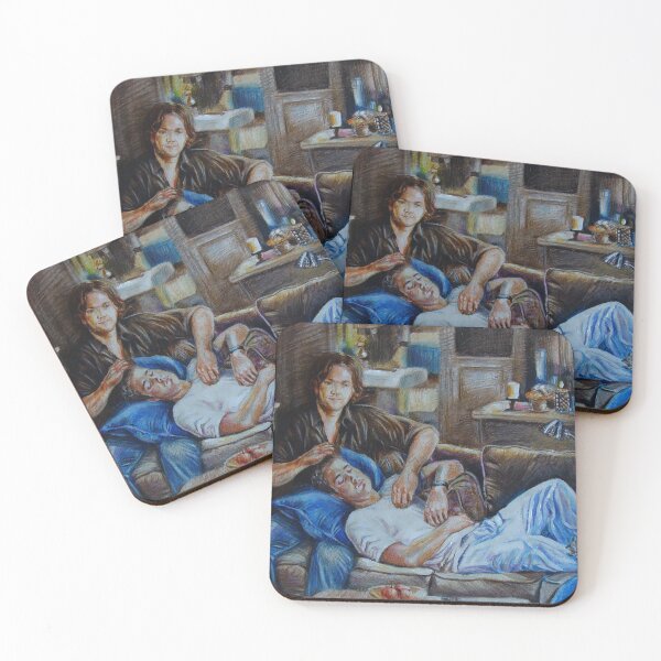 Item preview, My Sleepy Angel - J2 Wincest Supernatural Fan Art designed and sold by Fantasy Illustrations & Fan Art.