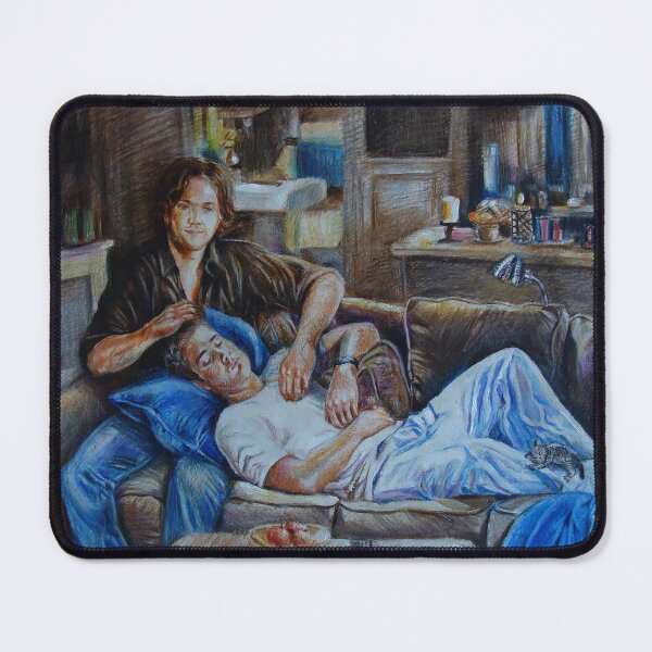 Item preview, My Sleepy Angel - J2 Wincest Supernatural Fan Art designed and sold by Fantasy Illustrations & Fan Art.