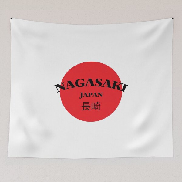 Item preview, Nagasaki Japan. Minimalist Red Circle Design with English & Japanese Text designed and sold by paulo silveira.