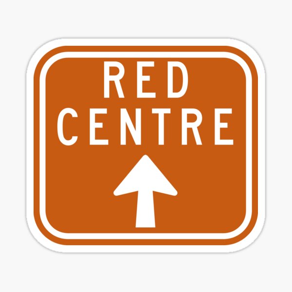 Item preview, Street Sign Red Centre 1 designed and sold by Top End Stickers.
