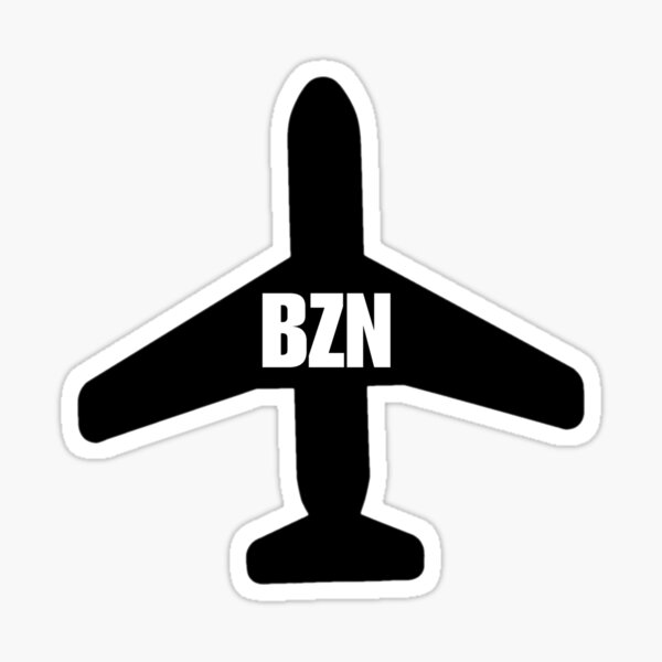 Bozeman Yellowstone International Airport Airplane Design Sticker