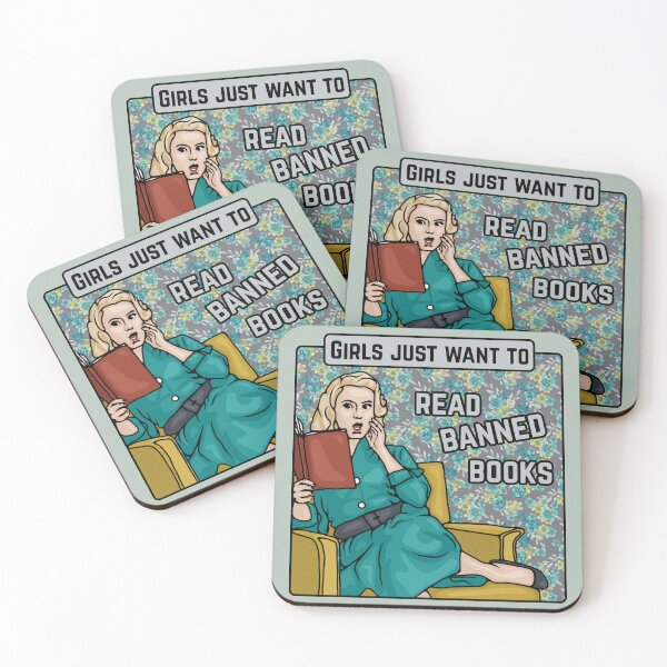 Item preview, Girls Just Want to Read Banned Books designed and sold by Unhinged Heather.
