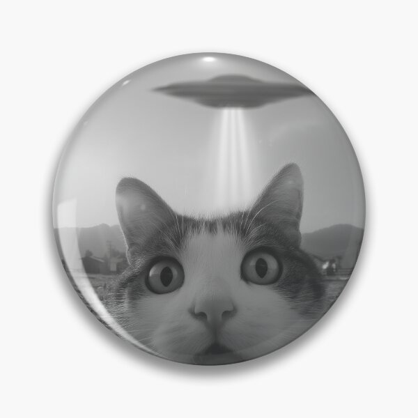 Item preview, Cat Snaps Selfie with Mysterious UFO in the Background designed and sold by ApproachingZion.