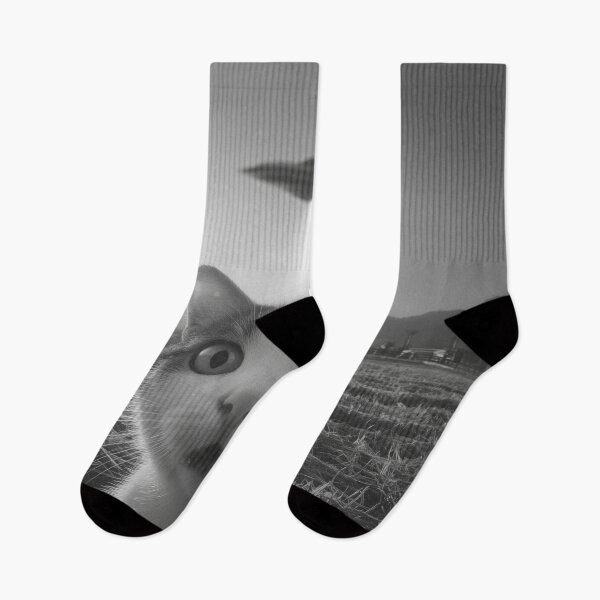 Item preview, Cat Snaps Selfie with Mysterious UFO in the Background designed and sold by ApproachingZion.