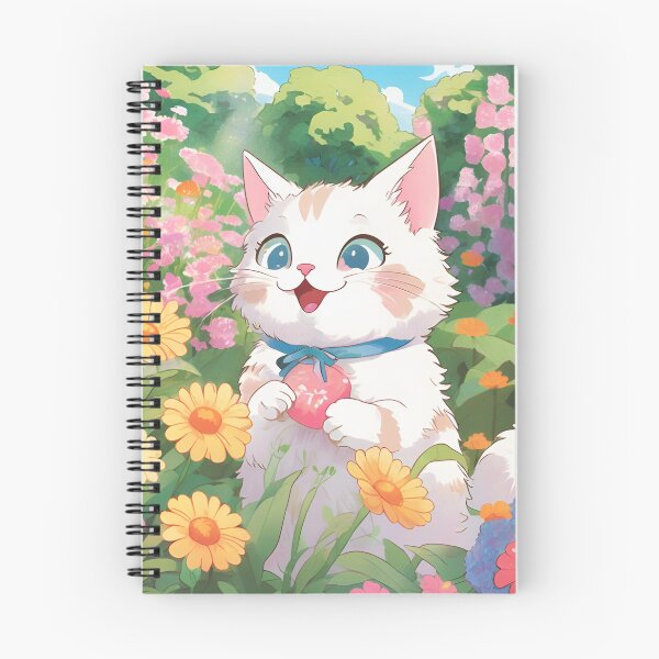 Item preview, Fluffy Cat in Spring Bloom designed and sold by Etsuke.