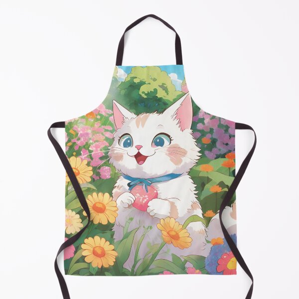 Item preview, Fluffy Cat in Spring Bloom designed and sold by Etsuke.