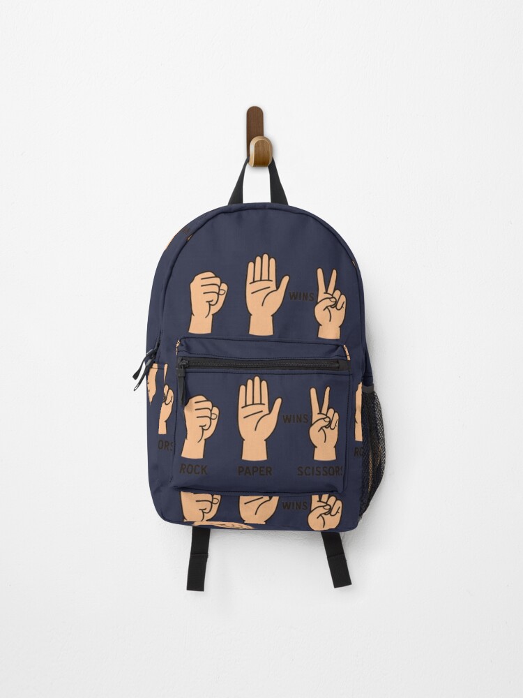 Thumbnail 1 of 3, Backpack, Rock Paper Scissors designed and sold by DropDropDrop.