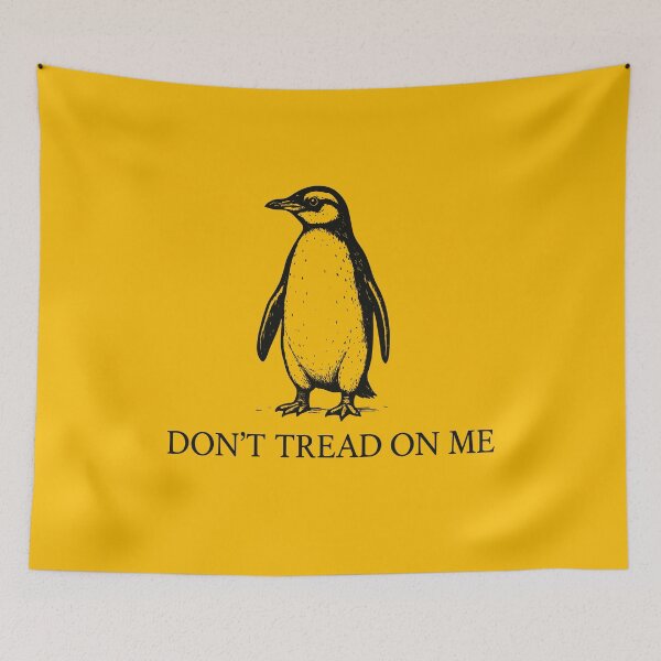 Item preview, Don't Tread on Me Penguins Against Trump designed and sold by varioarts.