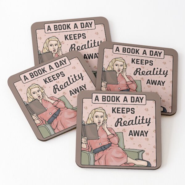 Item preview, A Book A Day Keeps Reality Away designed and sold by Unhinged Heather.