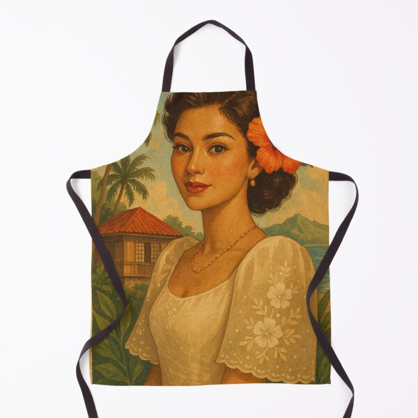 Item preview, Filipiniana Beauty with Hibiscus in Traditional Setting designed and sold by Places On Earth.