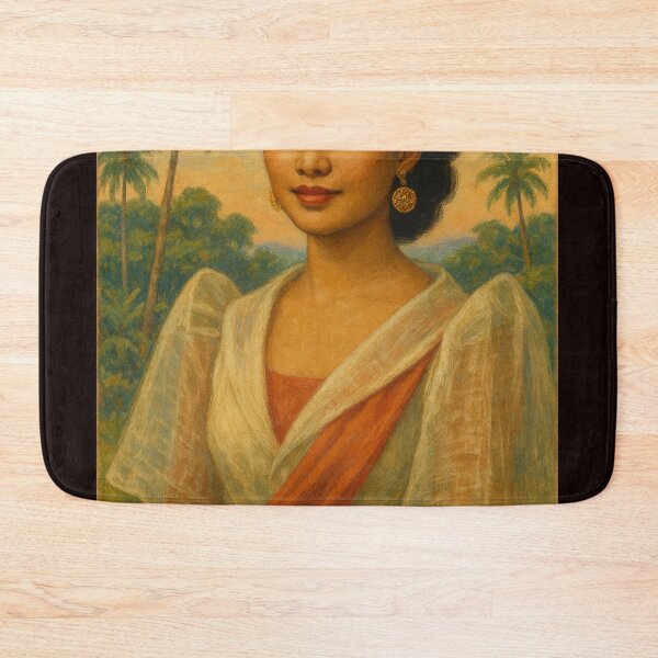 Item preview, Elegant Filipiniana Portrait with Tropical Backdrop designed and sold by Places On Earth.