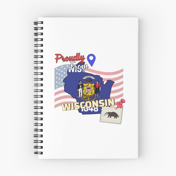 Item preview, Proudly from Wisconsin - USA state design designed and sold by PHRASEandSTYLE.