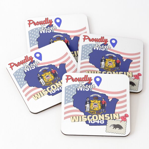 Item preview, Proudly from Wisconsin - USA state design designed and sold by PHRASEandSTYLE.