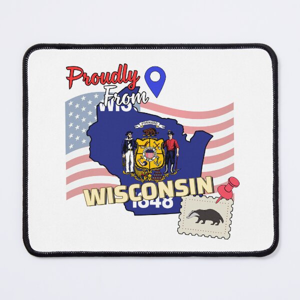 Item preview, Proudly from Wisconsin - USA state design designed and sold by PHRASEandSTYLE.