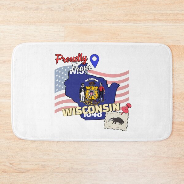 Item preview, Proudly from Wisconsin - USA state design designed and sold by PHRASEandSTYLE.